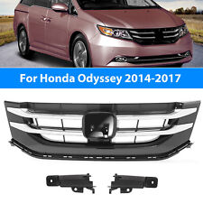 For 2014-17 Honda Odyssey 75101TK8A22 Front Upper Grille Chrome Trim Black Grill picture