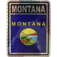 State of Montana Flag Reflective Decal Bumper Sticker picture