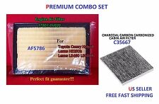 COMBO Air Filter & CHARCOAL Cabin Filter set For ES300h CAMRY HYBRID AVALON RAV4 picture