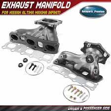 2x Left & Right Exhaust Manifold w/ Gasket Kit for Nissan Altima Maxima INFINITI picture
