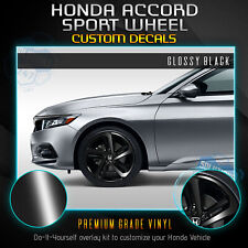 Fit 18-20 Accord Sport Wheel Chrome Delete Overlay Blackout Pre Cut Gloss Black picture