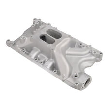 For Small Block Ford V8 5.8L 351W SBF Satin Aluminum Dual Plane Intake Manifold picture