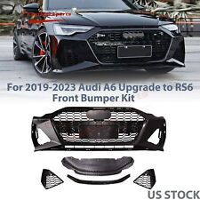 RS6 Style For 2019-2023 Audi A6 Facelift Front Bumper Kit Assembly+Grille picture