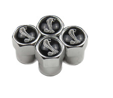 tire tyre valve stem caps to suit allFord Shelby Cobra Valve Caps - Silver Type1 picture