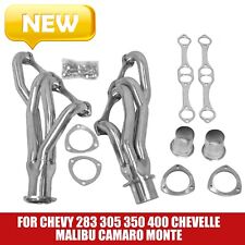 For Small Block Chevy 283 305 350 400 Stainless Headers Malibu Camaro Monte Kit picture