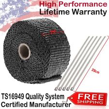 50mm*5M Exhaust Manifold Heat Wrap& 5 Ties rap Pipe Black 1100°f picture