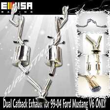 EMUSA Catback Exhaust System w/ Dual Tips for 99-04 Ford Mustang 3.8L V6 picture