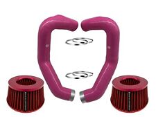 air intake for BMW M5 M6 F10 F12 S63 front mount - PINK + 2 Filters picture