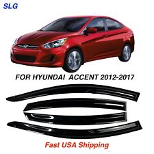 Window Vent Visors for 12-17 4Dr Hyundai Accent Rain Guard Shade&Wind Deflector picture