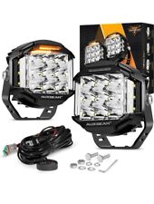 AUXBEAM 5 inch LED Round 168W Light Pods Side Shooter Off-road Spotlights V-MAX picture