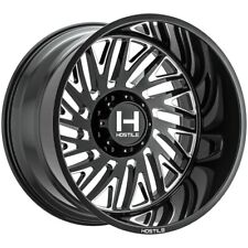 IN STOCK 4- 24x14 Hostile Syclone Gloss Black Milled Wheels 8x180 GMC Chevy H131 picture