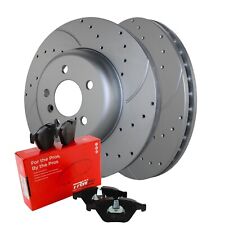 Front Brake Kit 348mm Drilled Disc Rotors TRW Pro Low-Metallic Pads For BMW F10 picture