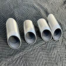 OEM Porsche Macan S 3.0L 2015-2018 Round Exhaust Tips Set x4 Stainless Steel picture