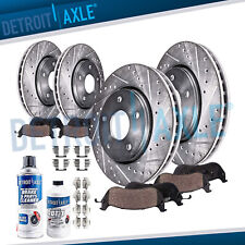 Front Rear Drilled Disc Rotors Ceramic Brake Pads Kit for 2001-2006 Lexus LS430 picture