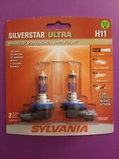 NEW - Sylvania H11 Silverstar ULTRA NIGHT VISION Halogen Headlight Bulbs 2-Pack picture