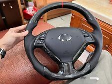 Real Carbon Fiber Sport Steering Wheel For infiniti 08-15 G37 G37X Sedan Coupe picture
