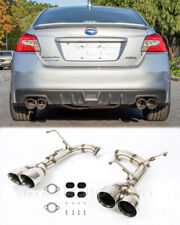 Quad Tips Exhaust For 15-21 Subaru WRX / STi Axle Back Muffler Delete 4 Inch New picture
