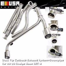 Dual Oval Muffler Tip Catback Exhaust for 03-05 Dodge Neon SRT-4 2.4T picture