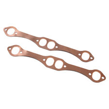 SBC Oval Port Copper Header Exhaust Gaskets For SB Chevy 283 327 350 383 400 picture