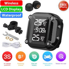 Waterproof Wireless Motorcycle TPMS Tire Tyre Pressure Monitor System +2 Sensors picture