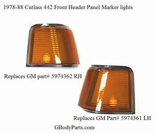 87-88 Olds Cutlass supreme Calais 442 GT-350 Header Panel Marker Lights lens Set picture