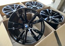 20” OEM BMW X5 X6 X5M X6M 469M Gloss Black Wheels Rims Factory 2014-2018 F15 F16 picture