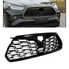 For Toyota Highlander 2020-2022 Gloss Black Front Bumper Grille Mesh Honeycomb picture