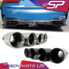 Chrome/Black Exhaust Tips Pipe for BMW G20 G23 G26 G42 m340i m440i m240i 19-24 picture