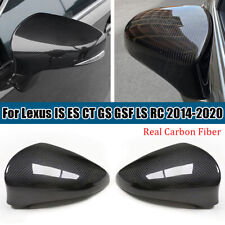 For Lexus IS ES CT GS GSF LS RC 2014-2020 2X Real Carbon Fiber Side Mirror Cover picture