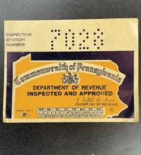 1938-1939 Pennsylvania Inspection Sticker Pa Vtg Car Truck UNISSUED Antique Ford picture
