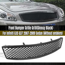 1x Front Grill Grille Mesh For Infiniti G35 G37 2007-2009 Sedan Gloss Black picture