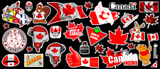 Canada Day - Canadian Flags Contour  Cut Vinyl Sticker Bundle picture