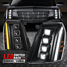 [Switchback LED DRL Signal] For 07-14 Escalade ESV EXT Quad Projector Headlights picture