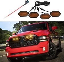 4x Smoked Lens Led Lights Amber Lights for Dodge Ram 1500 2500 Grille picture