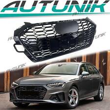 RS4 Style Black Front Mesh Grille for Audi B9.5 A4 S-line S4 2020-2023 2024 picture
