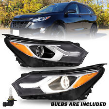 For Chevy Equinox 2018-2020 Halogen Projector Headlights Headlamps w/ LED DRL picture