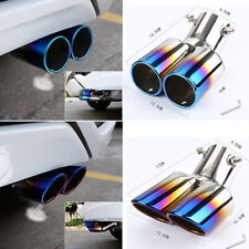 Dual Outlet Car Exhaust Tip Stainless Steel Slant Rolled Edge Auto Silen-WR picture