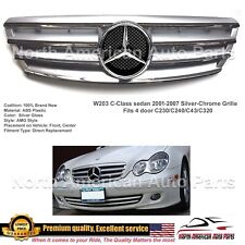 C63 AMG Style Grille Silver-Chrome Star 2001 2002 2004 2005 2006 C240 C230 C320 picture