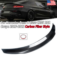 For Mercedes C205 Coupe C200 C300 C43 C63 AMG S Carbon Fiber Style Trunk Spoiler picture