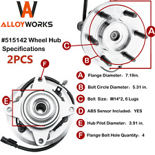 2xFront Wheel Hub Bearing For 11-14 Ford F-150 Expedition Lincoln Navigator 5.0L picture