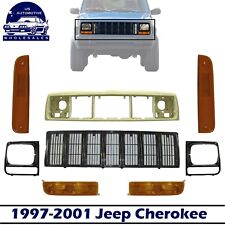 Header Panel Grille Headlight Door Park & corner Lights For 97-01 Jeep Cherokee picture