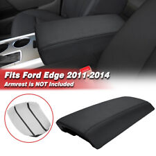 Fits 2011-2014 Ford Edge Middle Console Lid Armrest Vinyl Leather Cover Black picture