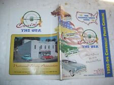 CRUISIN THE USA  1953 1954 CHEVROLET CATALOG-96 PAGES 7 PICS 2000 picture