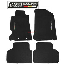 For 02-06 Acura RSX Coupe Floor Mats Front Rear Nylon Black Carpet w/ Mugen picture