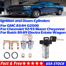 For Chevy S10 Pickup S-10 BLAZER Suburban ignition Kit Door Lock Cylinders Front picture