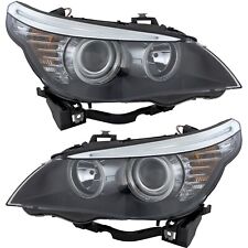 Headlight Set For 2008-2010 BMW 528i 535i LH and RH Side Halogen with bulb picture