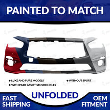 NEW Painted 2018-2022 Infiniti Q50 Unfolded Front Bumper Non Sport W/ Snsr Holes picture