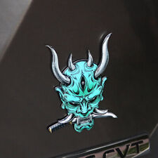 Fury Forged Demon Head Car Emblem Fender Bumper Aluminium Badge Window Styling picture