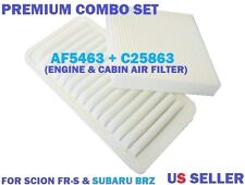 AF5463 C25863 ENGINE & CABIN AIR FILTER COMBO SET For SCION FR-S SUBARU BRZ 86 picture