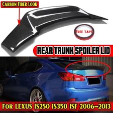 Carbon Black Rear Trunk Spoiler Wing Lip Trim For LEXUS IS250 IS350 JDM 06-13 picture